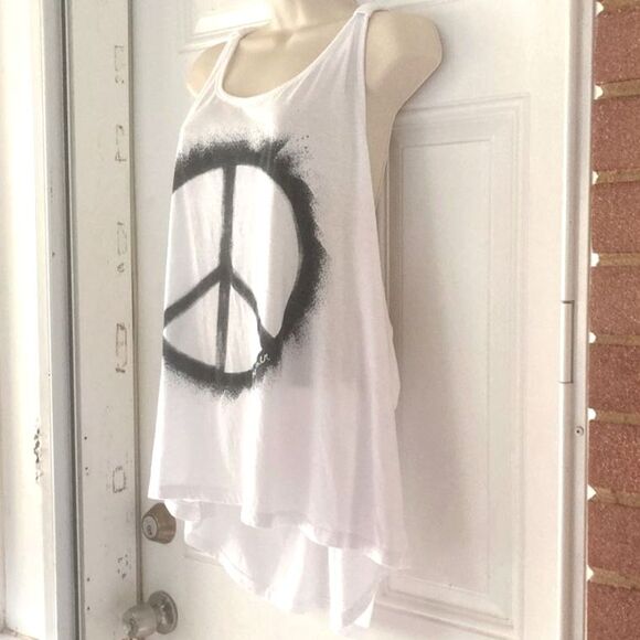 JOE BOXER Peace Sign Racerback Tank Top Womens Large - Picture 4 of 7